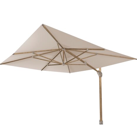 4 Seasons Outdoor Hacienda zweefparasol 300x400 cm houtlook zand 4 Seasons Outdoor