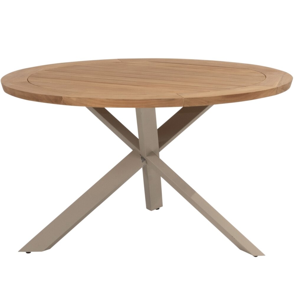 Taste 4SO Prado dining tuintafel 130 cm rond teak met latte onderstel Taste 4SO Taste 4SO Prado dining tuintafel 130 cm rond teak met latte onderstel Taste 4SO