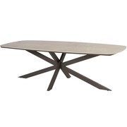 Taste 4SO Prado dining tuintafel 240x105xH75 cm terre met keramisch deens ovaal blad Taste 4SO