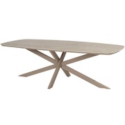 Taste 4SO Prado dining tuintafel 240x105xH75 cm latte met keramisch deens ovaal blad Taste 4SO