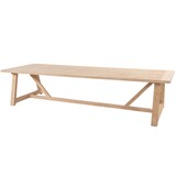 Taste 4SO Noah low dining tuintafel 300x100xH69 cm geborsteld teak 4 Seasons Outdoor