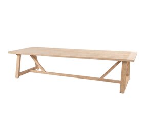Taste 4SO Noah low dining tuintafel 300x100xH69 cm geborsteld teak 4 Seasons Outdoor