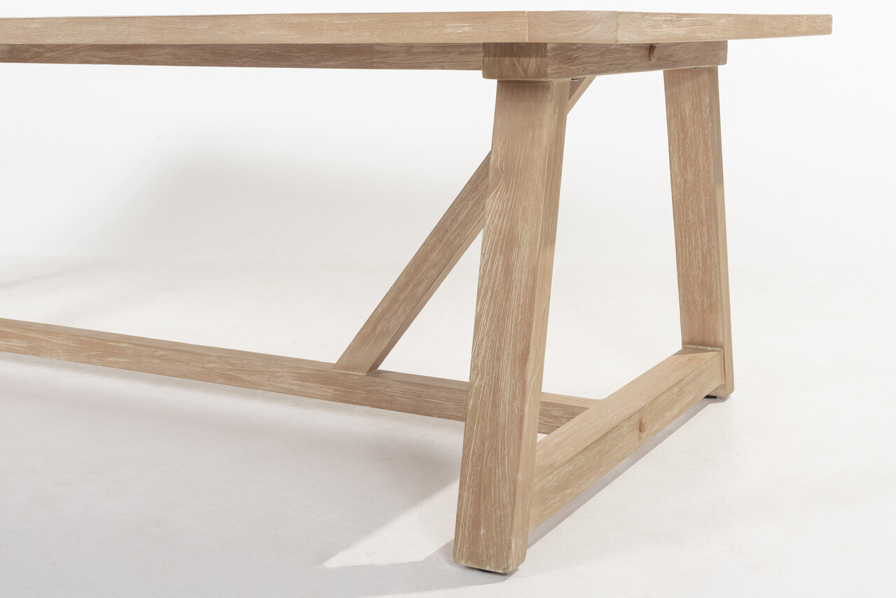 Taste 4SO Noah low dining tuintafel 300x100xH69 cm geborsteld teak 4 Seasons Outdoor