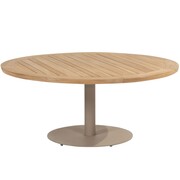 Taste 4SO Saba low dining teak tafel 160ØxH69 cm met latte onderstel Taste 4SO
