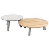 4 Seasons Outdoor Emma set loungetafels 65 cm rond en 80 cm rond ceramic teak cloud 4 Seasons Outdoor Emma set loungetafels 65 cm rond en 80 cm rond ceramic teak cloud