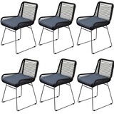 AVH-Collectie Zenia dining tuinstoel rope zwart set van 6 AVH-Collectie Zenia dining tuinstoel rope zwart set van 6