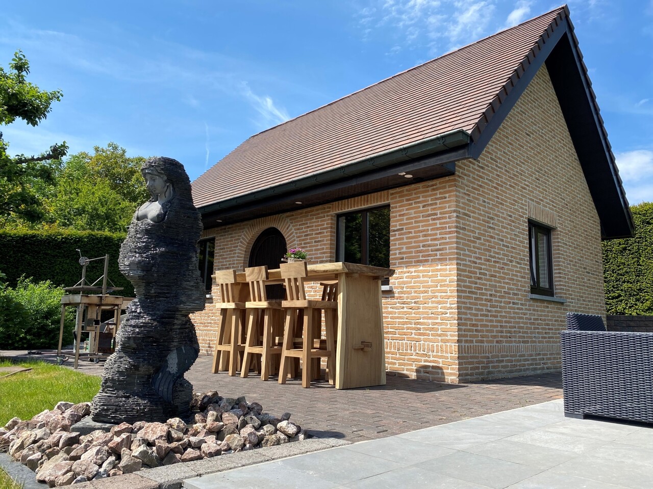 AVH-Collectie Boomstam barset 220x70xH110 cm 7-delig AVH-Collectie Boomstam barset 220x70xH110 cm 7-delig