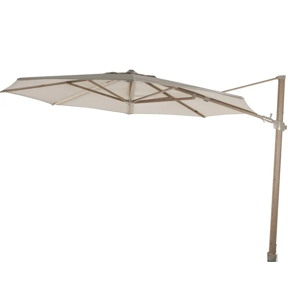 4 Seasons Outdoor Siesta premium zweefparasol 350 cmØ houtlook frame sand 4 Seasons Outdoor met 90 kg voet en hoes 4 Seasons Outdoor Siesta premium zweefparasol 350 cmØ houtlook frame sand 4 Seasons Outdoor met 90 kg voet en hoes