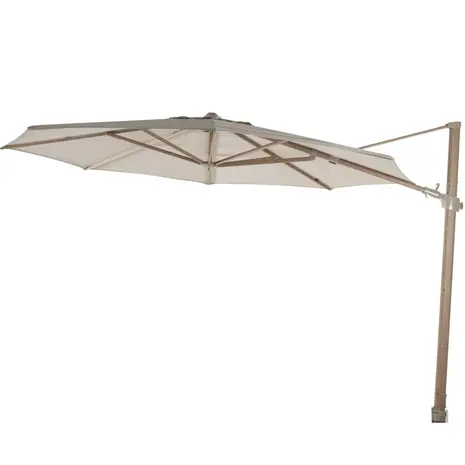 4 Seasons Outdoor Siesta premium zweefparasol 350 cmØ houtlook frame sand 4 Seasons Outdoor met 90 kg voet en hoes 4 Seasons Outdoor Siesta premium zweefparasol 350 cmØ houtlook frame sand 4 Seasons Outdoor met 90 kg voet en hoes