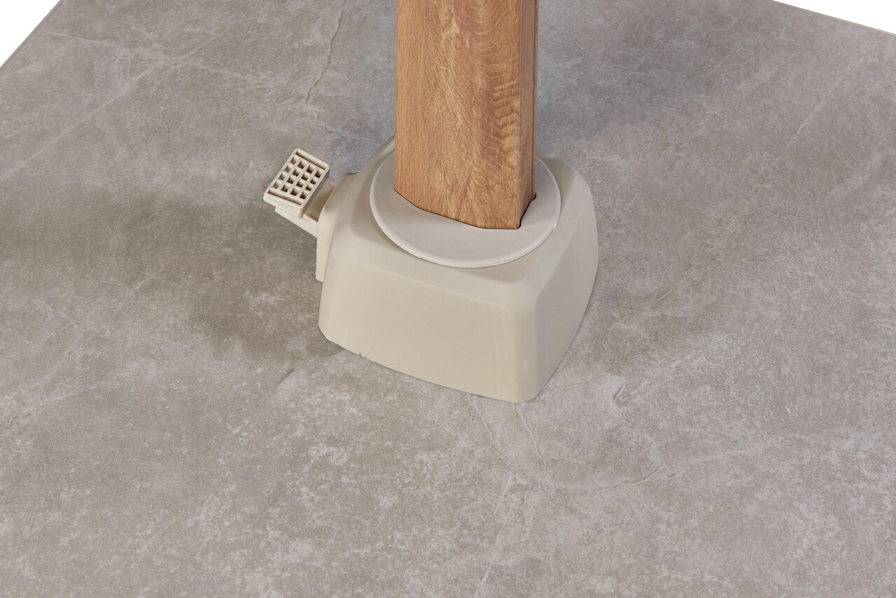 Platinum Challenger T1 premium parasol 400x300 cm teak champagne met 120 KG voet en hoes Platinum Challenger T1 premium parasol 400x300 cm teak champagne met 120 KG voet en hoes