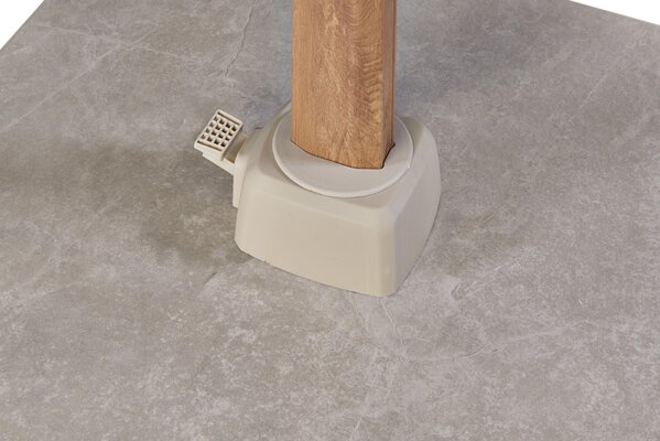 Platinum Challenger T1 premium parasol 400x300 cm teak champagne met 120 KG voet en hoes Platinum Challenger T1 premium parasol 400x300 cm teak champagne met 120 KG voet en hoes