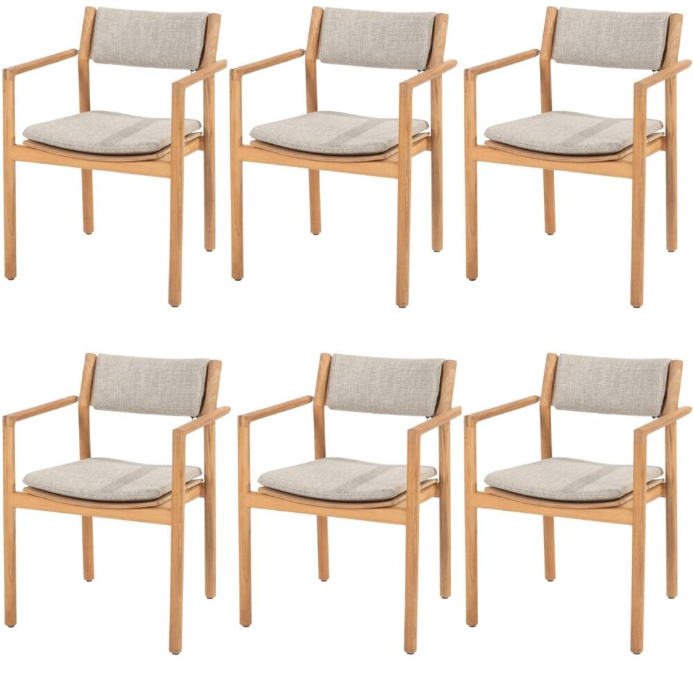 4 Seasons Outdoor Levi stapelbare tuinstoel teak 4 Seasons Outdoor set van 6 4 Seasons Outdoor Levi stapelbare tuinstoel teak 4 Seasons Outdoor set van 6