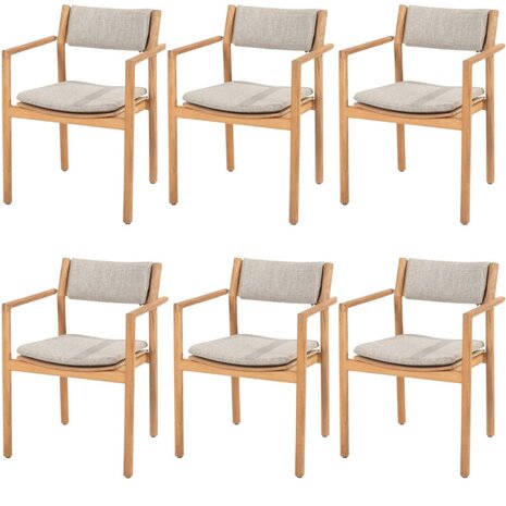 4 Seasons Outdoor Levi stapelbare tuinstoel teak 4 Seasons Outdoor set van 6 4 Seasons Outdoor Levi stapelbare tuinstoel teak 4 Seasons Outdoor set van 6