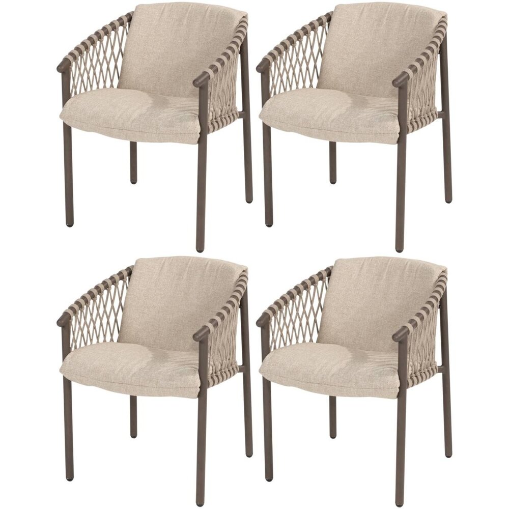 4 Seasons Outdoor Allora dining tuinstoel terre 4 Seasons Outdoor set van 4 4 Seasons Outdoor Allora dining tuinstoel terre 4 Seasons Outdoor set van 4