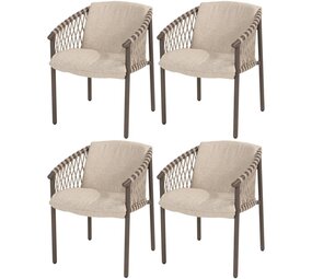 4 Seasons Outdoor Allora dining tuinstoel terre 4 Seasons Outdoor set van 4 4 Seasons Outdoor Allora dining tuinstoel terre 4 Seasons Outdoor set van 4