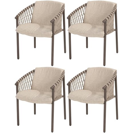 4 Seasons Outdoor Allora dining tuinstoel terre 4 Seasons Outdoor set van 4 4 Seasons Outdoor Allora dining tuinstoel terre 4 Seasons Outdoor set van 4