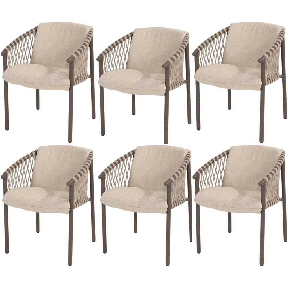 4 Seasons Outdoor Allora dining tuinstoel terre 4 Seasons Outdoor set van 6 4 Seasons Outdoor Allora dining tuinstoel terre 4 Seasons Outdoor set van 6