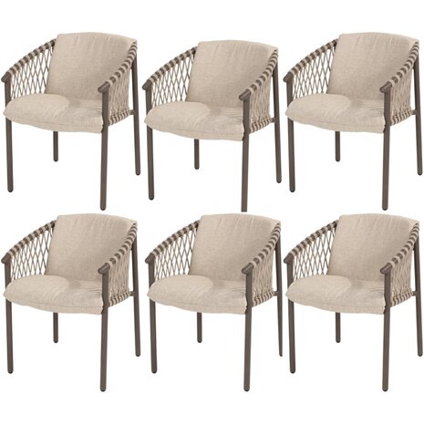 4 Seasons Outdoor Allora dining tuinstoel terre 4 Seasons Outdoor set van 6 4 Seasons Outdoor Allora dining tuinstoel terre 4 Seasons Outdoor set van 6