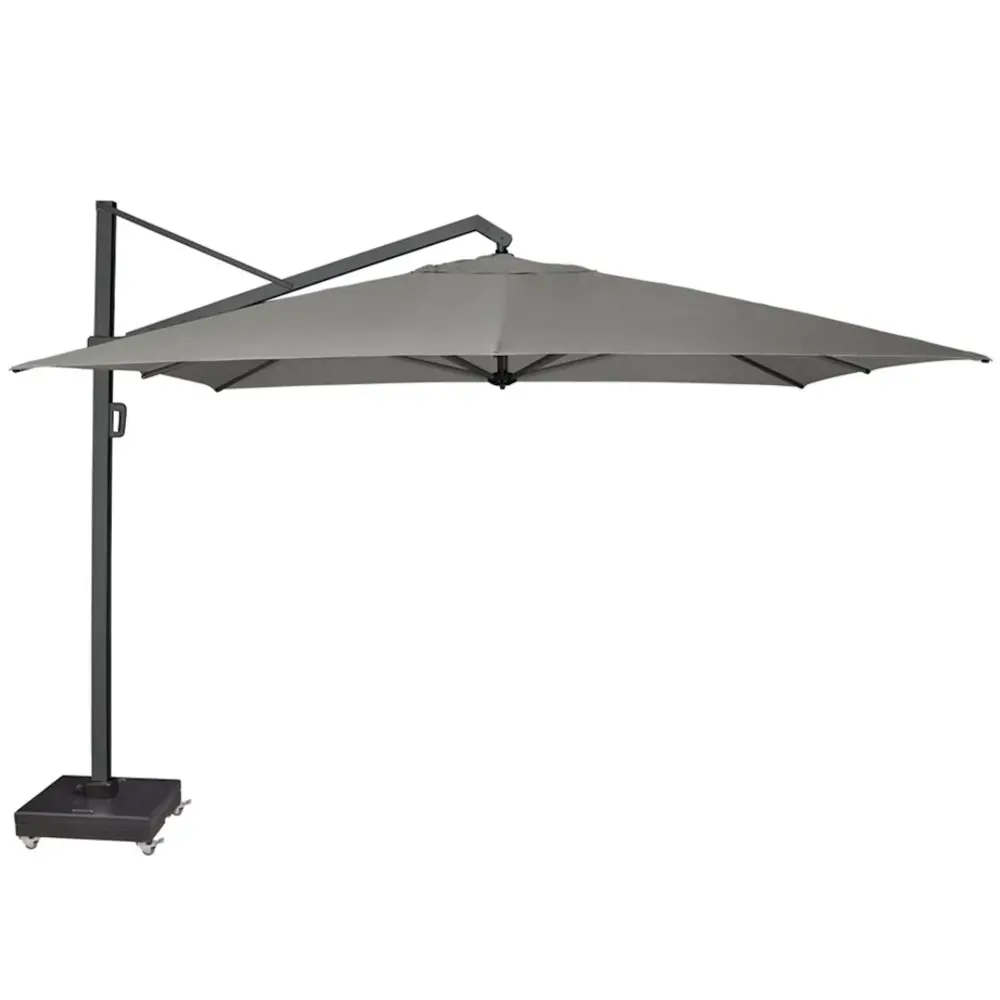 Platinum Icon premium zweefparasol 400x300 cm manhattan met 150 KG voet en hoes