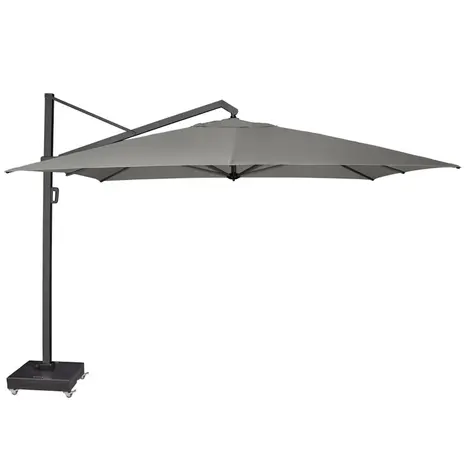 Platinum Icon premium zweefparasol 400x300 cm manhattan met 150 KG voet en hoes