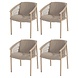 4 Seasons Outdoor Allora dining tuinstoel latte 4 Seasons Outdoor set van 4 4 Seasons Outdoor Allora dining tuinstoel latte 4 Seasons Outdoor set van 4