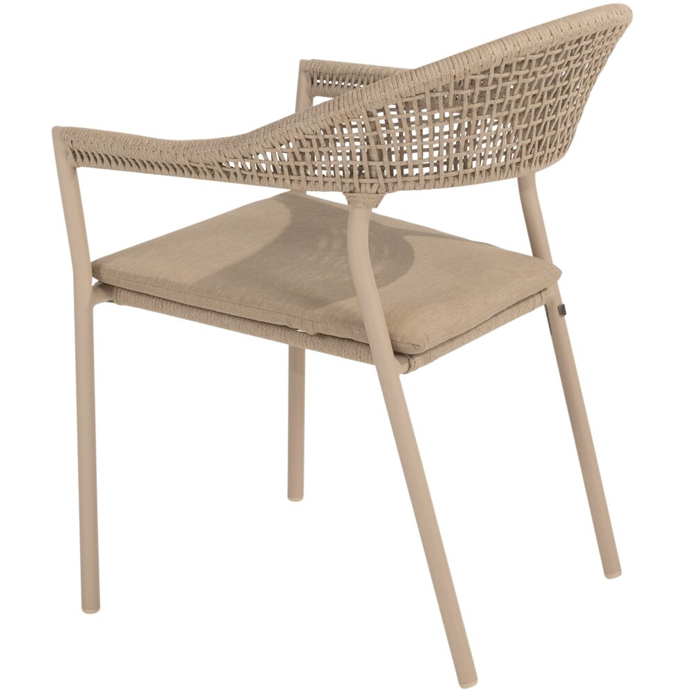 4 Seasons Outdoor Sienna stapelbare dining tuinstoel rope venao latte Taste 4SO set van 4 4 Seasons Outdoor Sienna stapelbare dining tuinstoel rope venao latte Taste 4SO set van 4