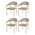 Sienna stapelbare dining tuinstoel rope venao latte Taste 4SO set van 4