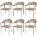 4 Seasons Outdoor Sienna stapelbare dining tuinstoel rope venao latte Taste 4SO set van 6