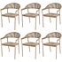 Sienna stapelbare dining tuinstoel rope venao latte Taste 4SO set van 6 Sienna stapelbare dining tuinstoel rope venao latte Taste 4SO set van 6