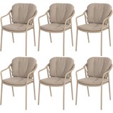 4 Seasons Outdoor Manitoba stapelbare tuinstoel latte Taste 4SO set van 6 4 Seasons Outdoor Manitoba stapelbare tuinstoel latte Taste 4SO set van 6