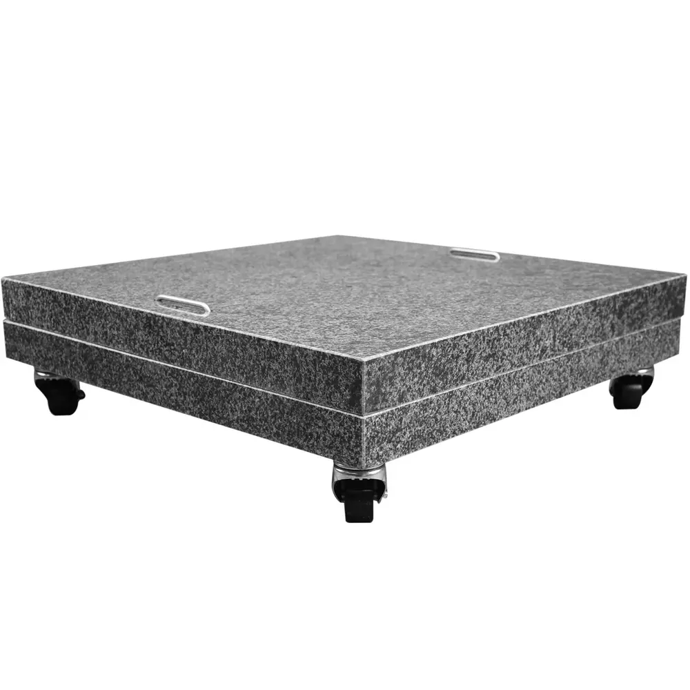 Platinum Icon premium zweefparasol 350x350 cm manhattan met 150 KG voet en hoes