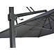 Platinum Icon premium zweefparasol 400x300 cm faded black met 150 KG voet en hoes