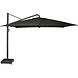 Platinum Icon premium zweefparasol 350x350 cm faded black met 150 KG voet en hoes