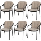 Taste 4SO Manitoba stapelbare tuinstoel antraciet Taste 4SO set van 6 Taste 4SO Manitoba stapelbare tuinstoel antraciet Taste 4SO set van 6