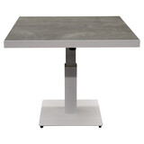 AVH-Collectie San Sebastian lounge dining tuintafel 90x90xH46-H71 cm in hoogte verstelbaar wit AVH-Collectie San Sebastian lounge dining tuintafel 90x90xH46-H71 cm in hoogte verstelbaar wit