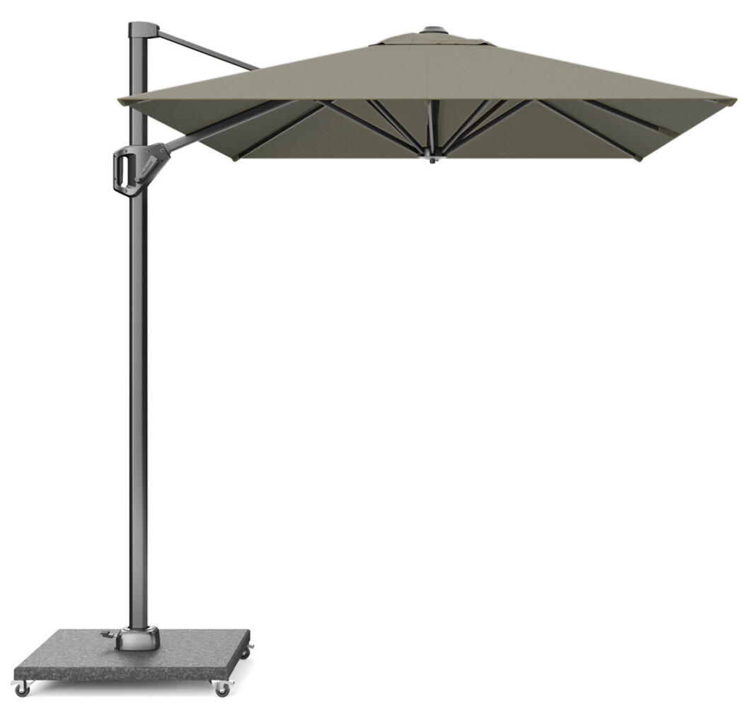 Platinum Voyager T1 zweefparasol 300x200 cm taupe met 75KG voet en hoes Platinum Voyager T1 zweefparasol 300x200 cm taupe met 75KG voet en hoes