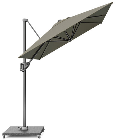 Platinum Voyager T1 zweefparasol 300x200 cm taupe met 75KG voet en hoes Platinum Voyager T1 zweefparasol 300x200 cm taupe met 75KG voet en hoes