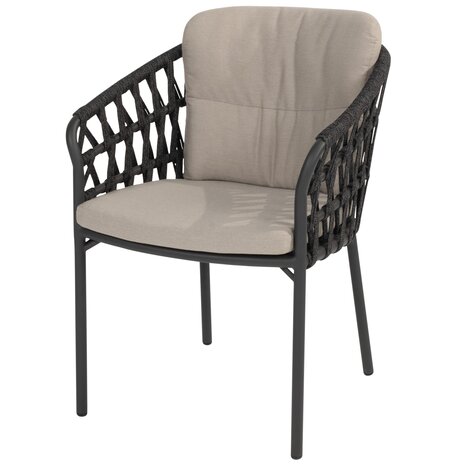 Taste 4SO Albareto dining tuinstoel antraciet rope Taste 4SO set van 4 Taste 4SO Albareto dining tuinstoel antraciet rope Taste 4SO set van 4