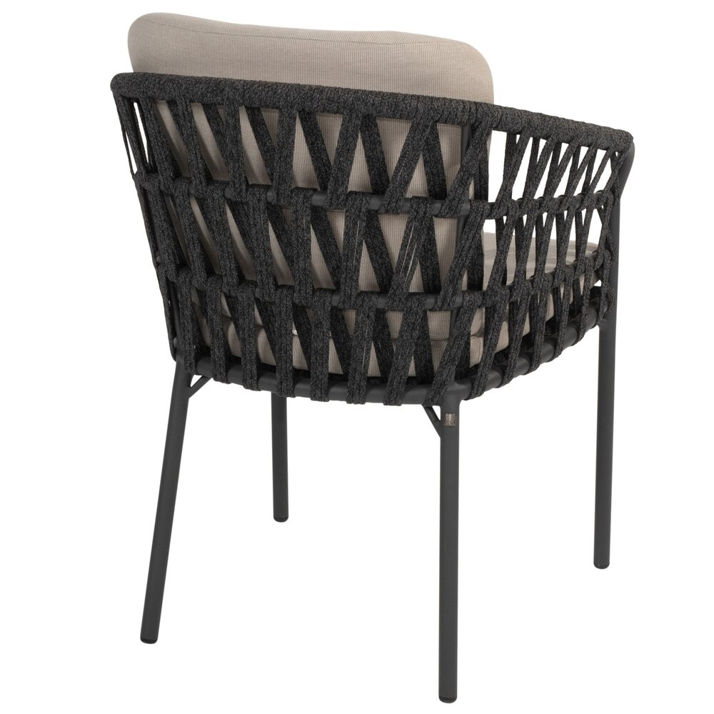 Taste 4SO Albareto dining tuinstoel antraciet rope Taste 4SO set van 4 Taste 4SO Albareto dining tuinstoel antraciet rope Taste 4SO set van 4