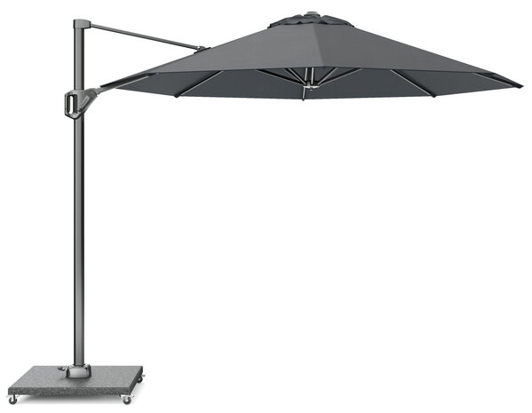 Platinum Voyager T1 zweefparasol 300 cm rond antraciet met 75KG voet en hoes Platinum Voyager T1 zweefparasol 300 cm rond antraciet met 75KG voet en hoes