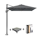 Platinum Voyager T1 zweefparasol 300x200 cm antraciet met 75KG voet en hoes Platinum Voyager T1 zweefparasol 300x200 cm antraciet met 75KG voet en hoes