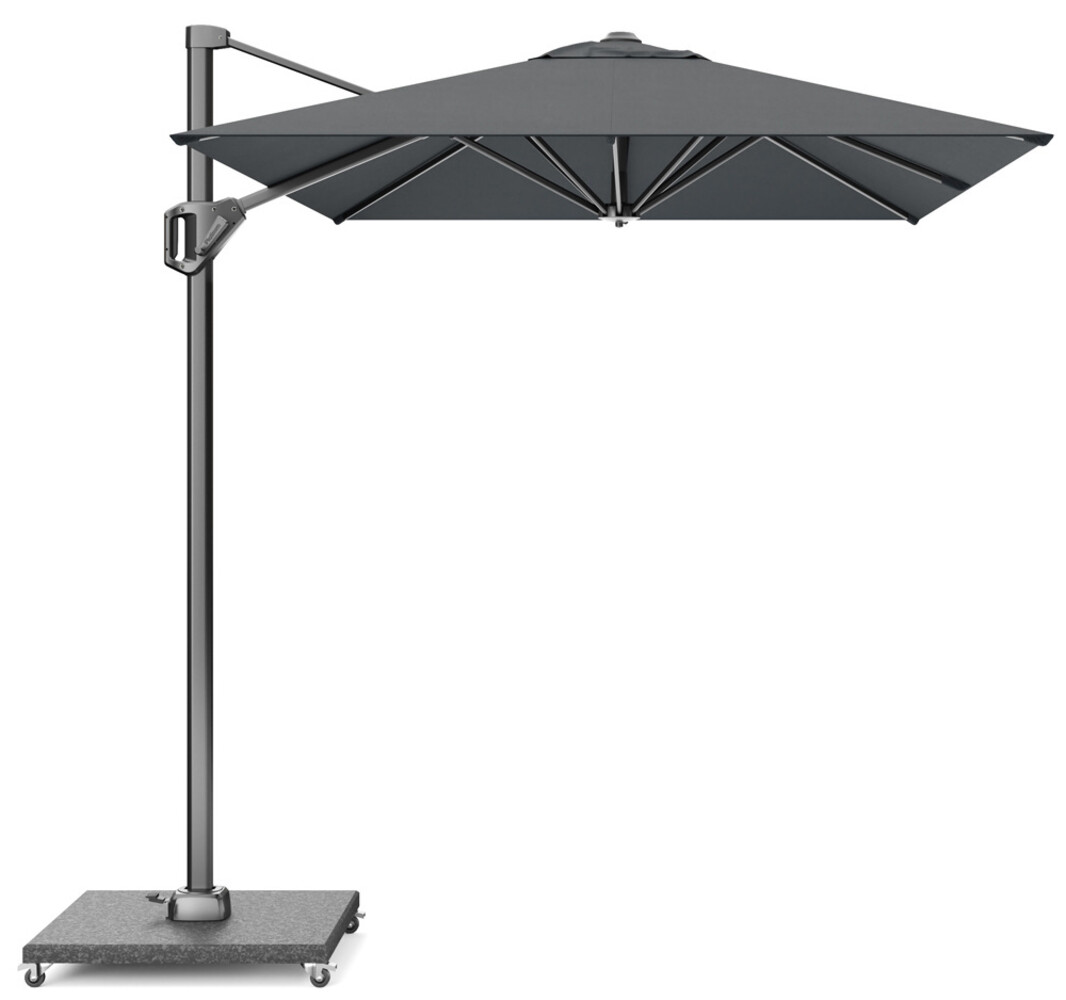 Platinum Voyager T1 zweefparasol 300x200 cm antraciet met 75KG voet en hoes Platinum Voyager T1 zweefparasol 300x200 cm antraciet met 75KG voet en hoes
