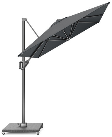Platinum Voyager T1 zweefparasol 300x200 cm antraciet met 75KG voet en hoes Platinum Voyager T1 zweefparasol 300x200 cm antraciet met 75KG voet en hoes