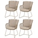 4 Seasons Outdoor Fabrice tuinstoel latte 4 Seasons Outdoor set van 4 4 Seasons Outdoor Fabrice tuinstoel latte 4 Seasons Outdoor set van 4