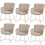 4 Seasons Outdoor Fabrice tuinstoel latte 4 Seasons Outdoor set van 6 4 Seasons Outdoor Fabrice tuinstoel latte 4 Seasons Outdoor set van 6