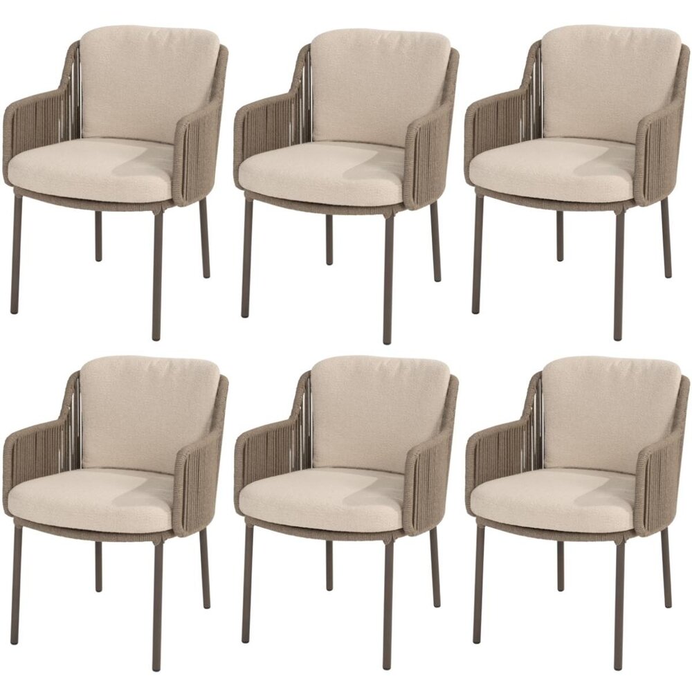 4 Seasons Outdoor Bernini dining tuinstoel terre 4 Seasons Outdoor set van 6 4 Seasons Outdoor Bernini dining tuinstoel terre 4 Seasons Outdoor set van 6