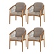 4 Seasons Outdoor Nora dining tuinstoel teak bouclé 4 Seasons Outdoor set van 4 4 Seasons Outdoor Nora dining tuinstoel teak bouclé 4 Seasons Outdoor set van 4
