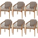 4 Seasons Outdoor Nora dining tuinstoel teak bouclé 4 Seasons Outdoor set van 6 4 Seasons Outdoor Nora dining tuinstoel teak bouclé 4 Seasons Outdoor set van 6