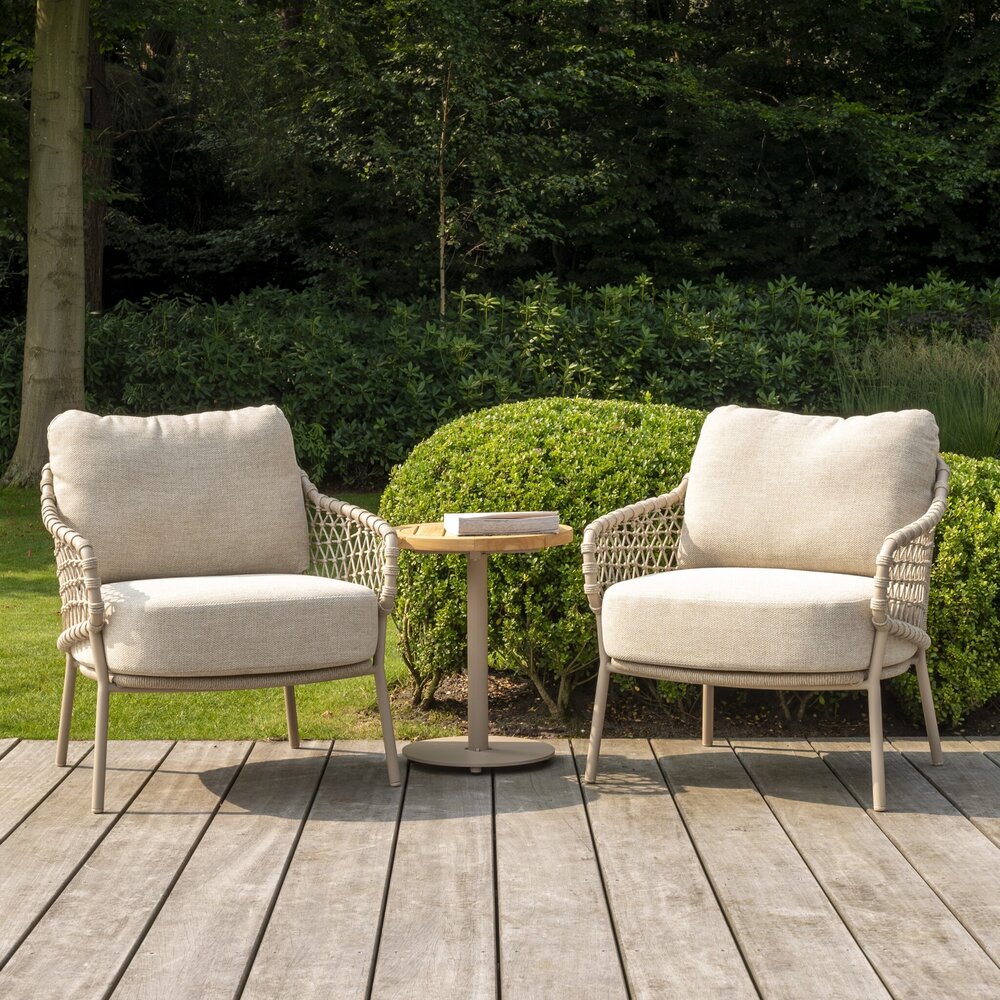 4 Seasons Outdoor Sardinia low dining tuinstoel latte 4 Seasons Outdoor set van 4 4 Seasons Outdoor Sardinia low dining tuinstoel latte 4 Seasons Outdoor set van 4