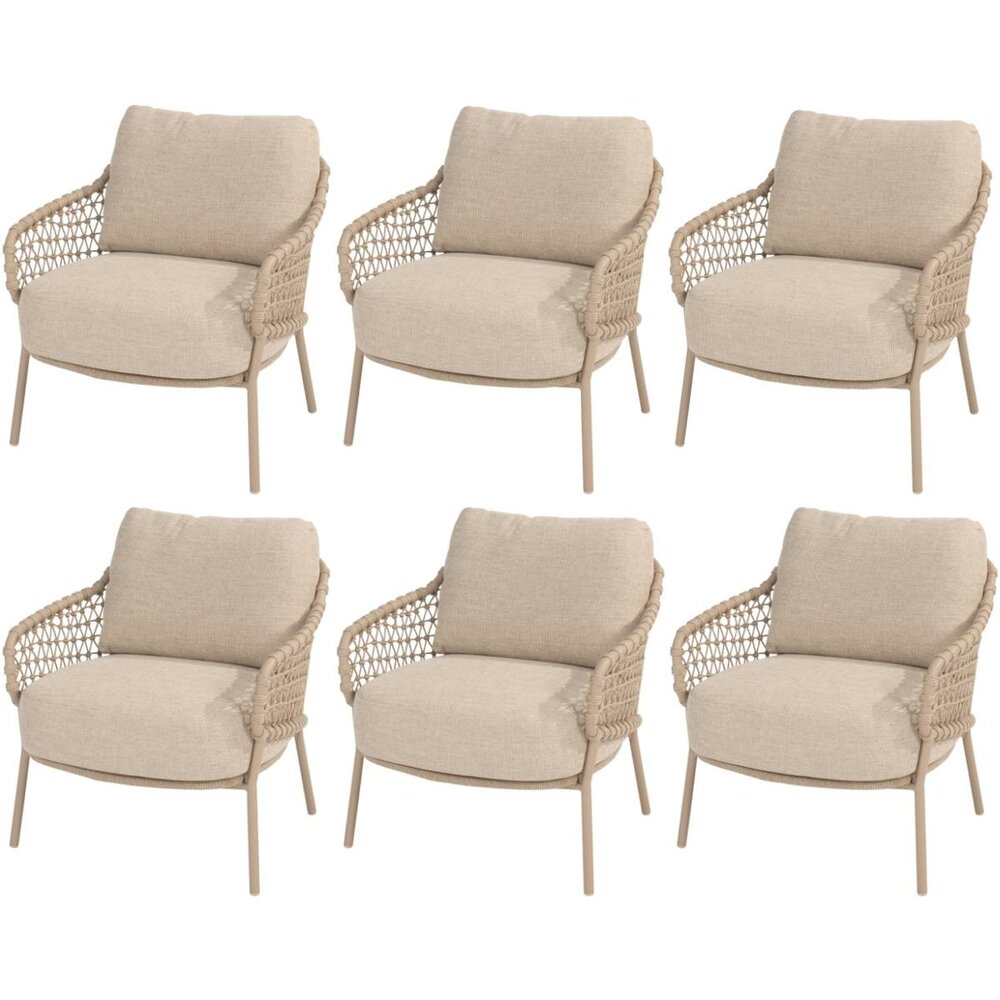 4 Seasons Outdoor Sardinia low dining tuinstoel latte 4 Seasons Outdoor set van 6 4 Seasons Outdoor Sardinia low dining tuinstoel latte 4 Seasons Outdoor set van 6